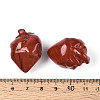 Natural Red Jasper Heart Beads G-T144-04C-3
