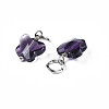 Faceted Transparent Glass Charms GLAA-T024-06A-3