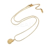 PVD Vacuum Plating 304 Stainless Conch Shell Shaped Pendant Round Snake Chain Necklaces X-NJEW-Z044-03G-2