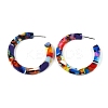 Cellulose Acetate(Resin) Half Hoop Earrings X-KY-S163-374-2