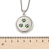 316 Surgical Stainless Steel Aromatherapy Diffuser Perfume Hollow Flat Round Pendant Box Chain Necklaces NJEW-R016-01P-05-5