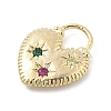 Brass Micro Pave Cubic Zirconia Pendants LS-KK-S514-04C-G-2