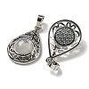 Natural Quartz Crystal Rock Crystal Pendants G-Q158-05P-14-2