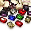 Faceted Rectangle K9 Glass Pointed Back Rhinestone Cabochons RGLA-A017-10x14mm-SM-2