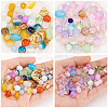 2 Sets 2 Styles DIY Lampwork Beads & Alloy Pendant & Link & Bead Caps Jewelry Findings Kits DIY-TA0011-61-1