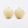 Ion Plating(IP) 304 Stainless Steel Pendant Cabochon Settings STAS-F135-02G-2