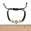 Flat Round with Infinity 304 Stainless Steel Link Bracelets BJEW-A036-04B-G-5