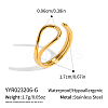 Stylish 304 Stainless Steel Cuff Ring for Women's Summer Accessories WU8942-3-1