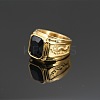 304 Stainless Steel with Cubic Zirconia Dragon Pattern Finger Rings for Men FS-WGD623F-27-1
