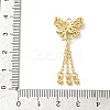 Brass Micro Pave Clear Cubic Zirconia Pendants KK-D228-02G-02-3