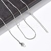 1.2MM 304 Stainless Steel Boston Link Chain Necklaces NJEW-D328-01P-04-4