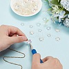 300Pcs 3 Styles Transparent & Opaque Acrylic Flower Bead Caps MACR-AR0001-25-4