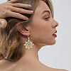8Pcs 2 Colors Brass Micro Pave Cubic Zirconia Pendants KK-BBC0019-54-5