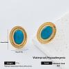 304 Stainless Steel Resin Stud Earrings for Women OH3456-8-1