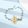 304 Stainless Steel Link Bracelets for Women LS-BJEW-Z156-01GP-2