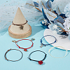 100Pcs 5 Colors Waxed Polyester Cord Bracelets Making BJEW-DR00002-4
