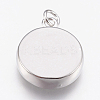 Brass Pendant Cabochon Settings KK-P146-06P-2