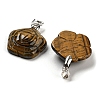 Natural Tiger Eye Carved Pendants G-I319-02P-A06-2