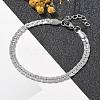 304 Stainless Steel Snake Link Chain Bracelets for Women BJEW-F488-22P-1