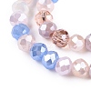 Electroplate Glass Beads Strands GLAA-T023-B16-05-3