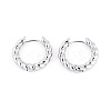 Twist Rings Brass Hoop Earrings for Women EJEW-B056-15P-1