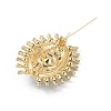 Rhinestone Evil Eye Brooch with Imitation Pearl JEWB-WH0029-26G-2