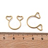 304 Stainless Steel Heart Clip on Nose Rings AJEW-A062-01B-G-4