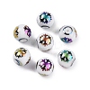 Christmas Opaque Glass Beads X-EGLA-R113-01D-1