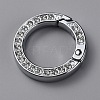 Alloy Crystal Rhinestone Spring Gate Rings FIND-WH0129-34A-P-1