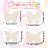 48Pcs 4 Style Unfinished Wood Cutouts WOOD-GO0001-01-2