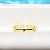 Brass Micro Pave Cubic Zirconia Cuff Rings for Women RJEW-H247-16G-02-3