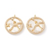Real 18K Gold Plated Brass Micro Pave Clear Cubic Zirconia Pendants ZIRC-J039-14G-K-1