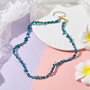 Natural Apatite Chip Beaded Necklace NJEW-JN04616-15-2