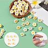 100Pcs Handmade Polymer Clay 3D Flower Plumeria Beads CLAY-SC0002-48C-3