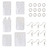 6Pcs DIY Geometry Earrings Silicone Resin Casting Molds DIY-CD0001-27-1