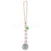 Lily of the Valley Lampwork Pendant Decorations AJEW-WH20048-13B-1