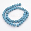 Synthetic Turquoise Round Beads Strands G-D658-6mm-2