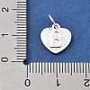 925 Sterling Silver Heart with Capital Letter Charms STER-S009-13B-S-3