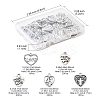 80Pcs 5 Styles Tibetan Style Zinc Alloy Charms TIBEP-FS0001-38-4