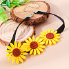 Felt 3 Sunflower Chokler Necklaces for Women FS-WG49D9B-01-4