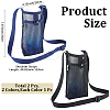 2Pcs 2 Colors Polyester Plastic Water Bottle Mesh Pouches AJEW-CN0004-37A-2