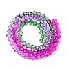 Gradient Color Baking Paint Glass Bead Strands DGLA-A039-T6mm-A09-2