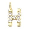 Brass Micro Pave Clear Cubic Zirconia Pendants KK-I476-01G-H-1