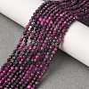 Natural Red Corundum/Ruby and Sapphire Beads Strands G-R462-035-2