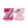 Spray Painted Zinc Alloy Slide Charms ALRI-WH0005-13Z-2