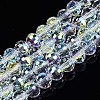 Electroplate Transparent Glass Beads Strands EGLA-N002-15-B03-1