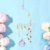 Glass Teardrop Hanging Suncatchers HJEW-TA00413-03-2