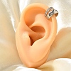 Brass Clear Cubic Zirconia Cuff Earrings EJEW-Q025-03B-P-5