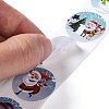 8 Patterns Christmas Round Dot Self Adhesive Paper Stickers Roll LS-DIY-A042-01D-4