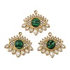 Synthetic Malachite Eye Pendants STAS-P380-24G-02-1
